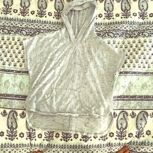 Gray cropped High to low sweatshirt sizers women